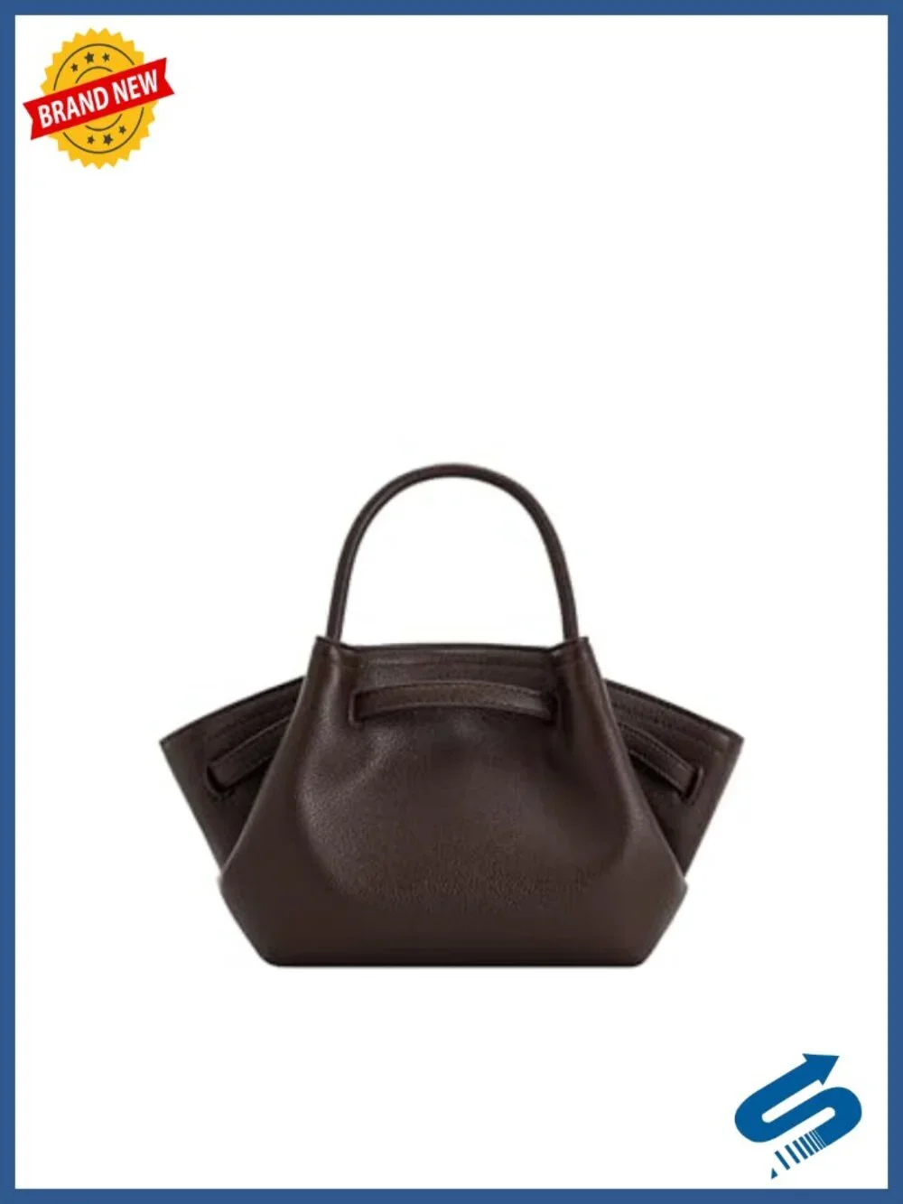 Vegan Leather Mini Tote Bag Gold Hardware Crossbody Handbag